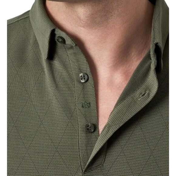 Modern Ambition Men's XL Olive Green Short Sleeve Polo Shirt N0634 - Picture 4 of 11